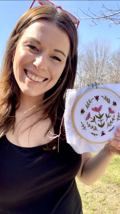 Rose Embroidery Kit for Beginners